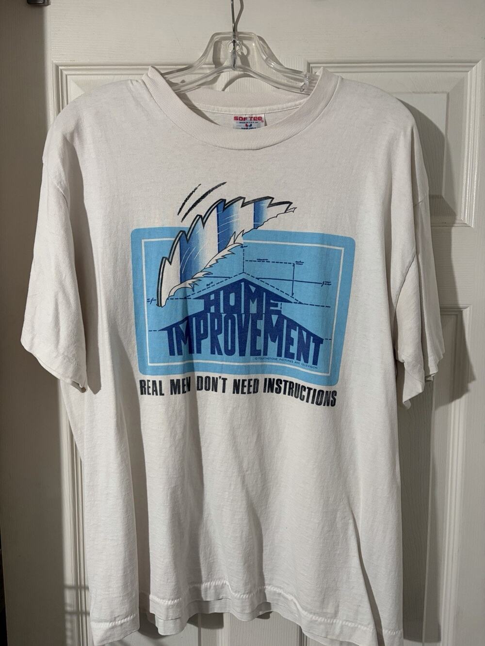 Vintage Home Improvement Shirt Sz XL Real Men Don’t Need Instructions TV Promo
